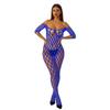European & American Sexy Fishnet Stockings: Transparent Black Cutout Quick-Release Bodystocking