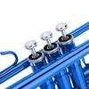 Professional Trumpet, Brass Instrument, Excellent Resonance, Fine Tone, Suitable for Beginners (Blue)