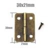 10-25pcs Mini Antique Brass Cabinet Hinges with Screws for Jewelry Gift Box Wooden Wine Chest Door Hardware