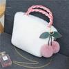 New Autumn and Winter Plush Bag Cute Girl Cherry Bag Shoulder Messenger Bag Women's Handbag