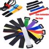 Fastener Tie Nylon Magic Strap Cable Ties Straps Fishing Rod Tie Holder Nylon Reverse Buckle