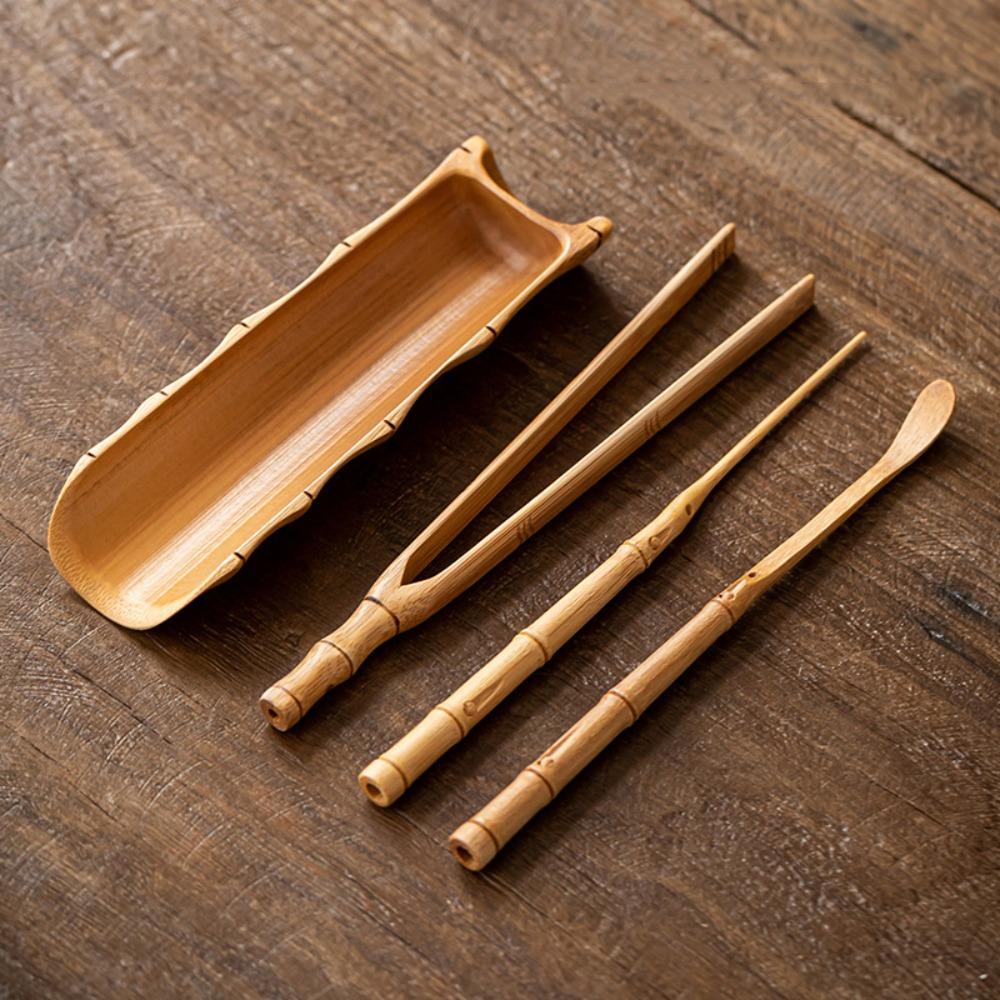 Natural Bamboo Tea Scoop Handmade Tea Needle Durable Tea Accessories Set office
