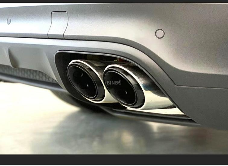 Черный Нержавеющий Четырехвыходной Наконечник для Porsche Cayenne 9Y0 E3 Модификация Выхлопной Системы