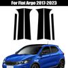 6 шт. глянцево-черные накладки на стойки для Fiat Argo 2017 2018 2019 2020 2021 2022 2023, накладки для украшения окон, боковые накладки на двери, наклейки
