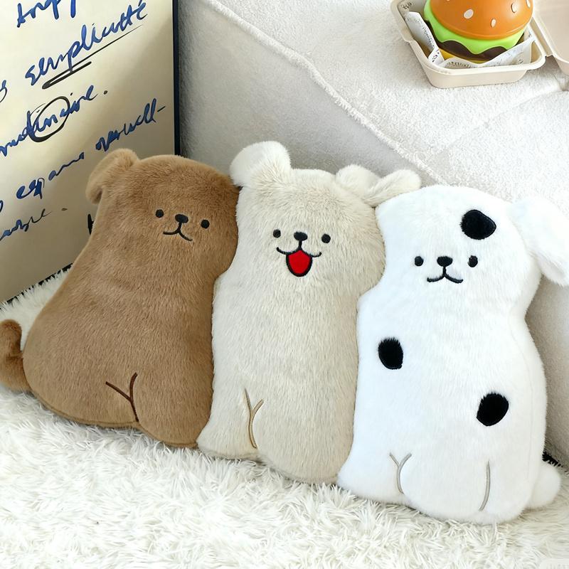 55Cm Cat Dog Plush Pillow Stuffed Kawaii Animal Long Bolster Back Support Plushie Sofa Chair Decor Present