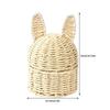 Корзина Пасхального Зайца Плетеная Корзина для Закусок Плетеная Корзина для Фруктов Для Владельцев Дома Планировщиков Вечеринок Обеденный Стол Передний Крыльцо