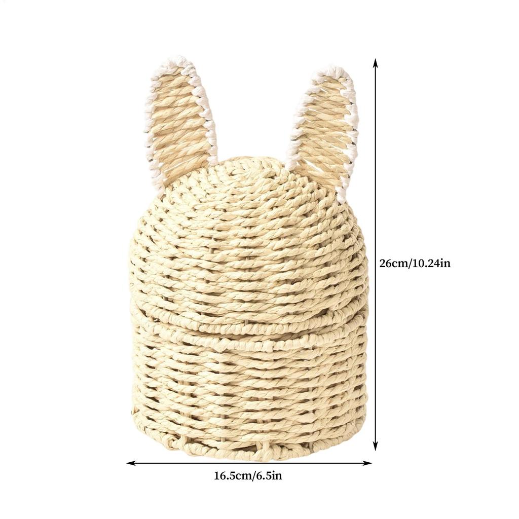 Корзина Пасхального Зайца Плетеная Корзина для Закусок Плетеная Корзина для Фруктов Для Владельцев Дома Планировщиков Вечеринок Обеденный Стол Передний Крыльцо