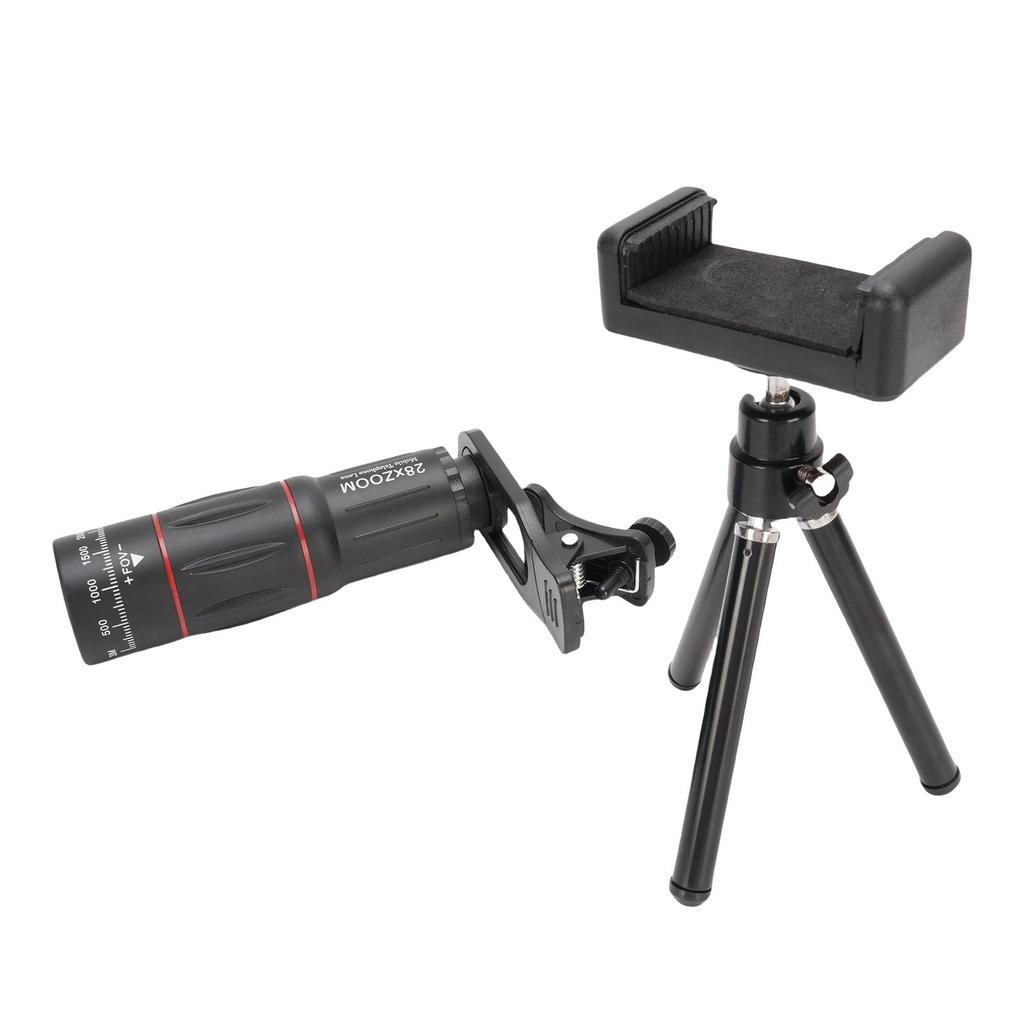 Phone Camera Lens Kit Fit for IOS Phone Universal 28X Telephoto Lens with 0.6X Wide Angle Lens 20X Macro Lens 198