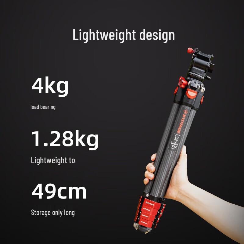 Yinji TC3B Carbon Fiber Professional Camera Tripod Kit