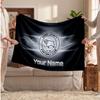 Derby County Personalized Fleece Blanket With Football Logo, Custom Name Text Soft Warm Home Throw Blanket
