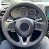 Автомобильный плетеный чехол на руль для Mazda CX-5 CX5 6 Atenza 2014, новинка Mazda 3 CX-3 CX3 Scion iA 2016, перфорированная кожа из микрофибры