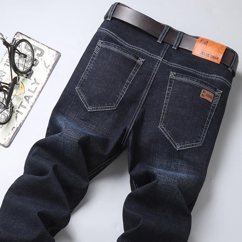 2024 Four Seasons Wear New Jeans Straight Top Large Business Stretch Fit Casual Men's Jeans