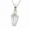 Подвеска в форме гроба из прозрачного кварца, Стерлинговое серебро 925 пробы, Минималистичная женская подвеска