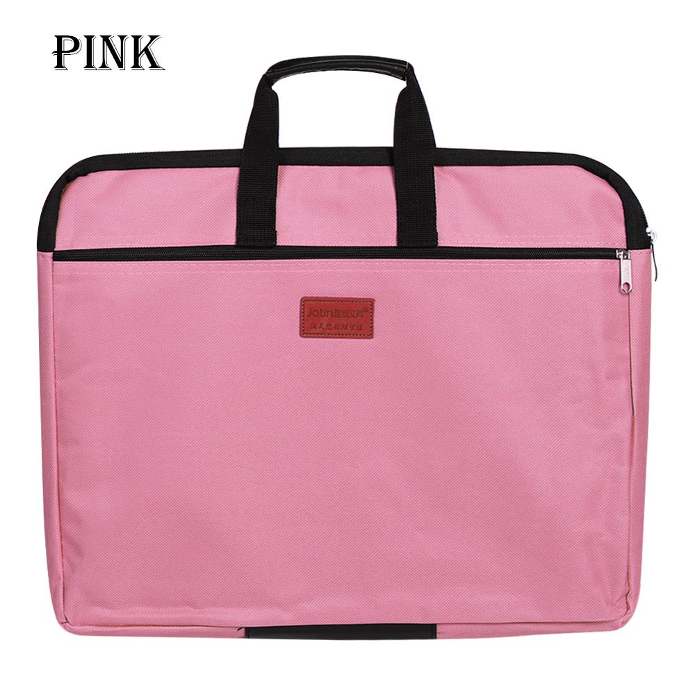 With Handle Canvas A4 Size Waterproof Big Capacity Files Bag File Folder Double Layers Handbag