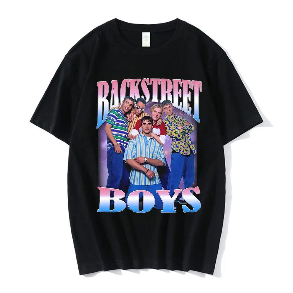 90s Vintage Women's T Shirt Boy Band Throwback Homage T-Shirts Backstreet Boys T-Shirt Hip Hop Streetwear Print Cotton Tops Unisex