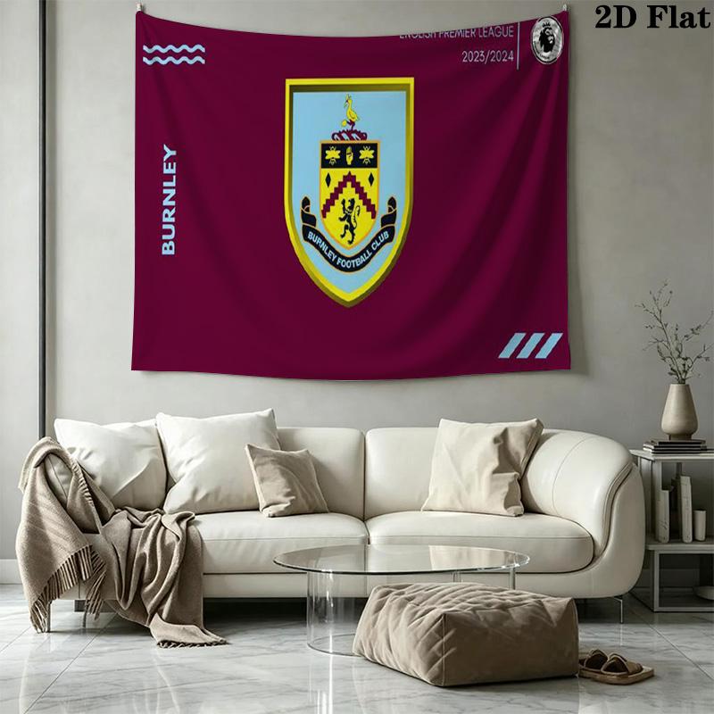 Burnley FC Wall Tapestry Aesthetic Wall Hanging Printed Fabric Blanket Decorative Tapestries for Bedroom Living Room Home Decor