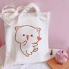 Kawaii Cats Cute Animal Fashion Shopper Bag High Capacity Canvas Bags Women Tote Bag Handbags Casual Girl Shoulder Bag For Girls