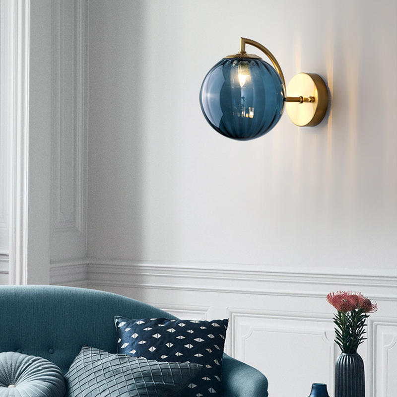 Creative Living Room Background Kinkiet Glass Terrain Tampe Modern Minimalist Night Light for Transition (Bulb Not Included)