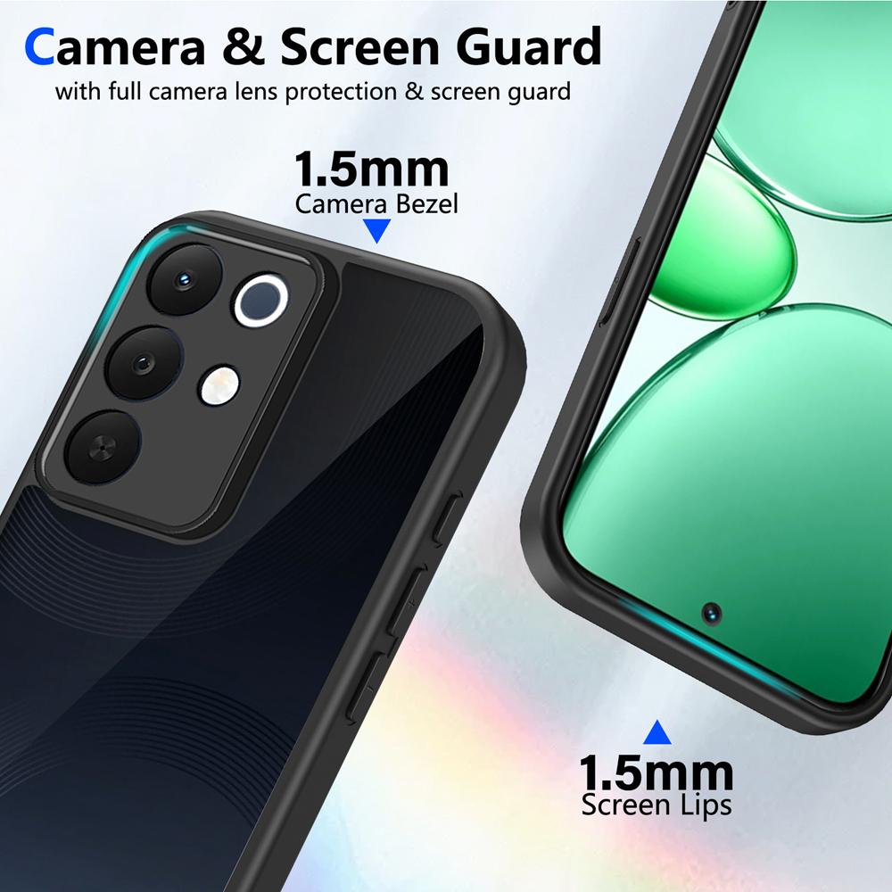 KEYSION Матовый полупрозрачный черный чехол для телефона Realme C85 4G 5G силикон+ПК прозрачная противоударная задняя крышка для OPPO Realme C85 Pro