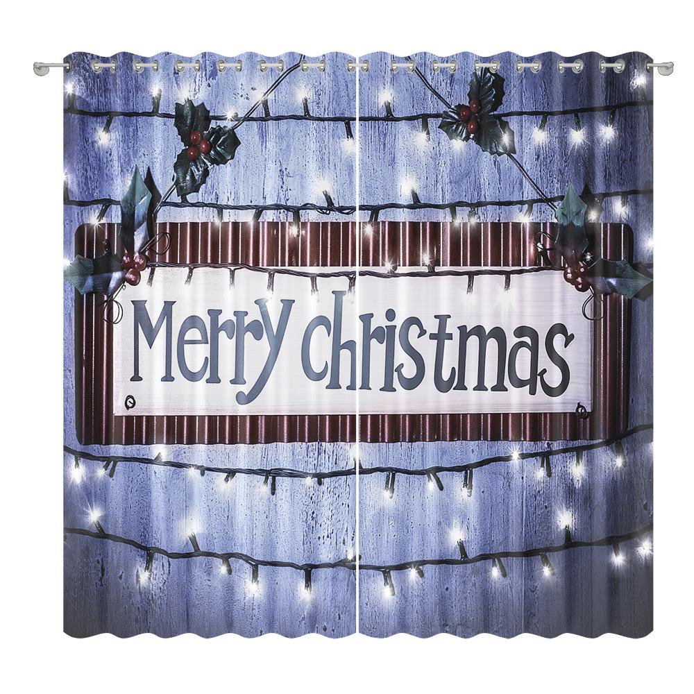 Рождественские шторы для спальни, гостиной, балкона, затемняющие шторы для офиса, отеля, теплоизолирующие шторы