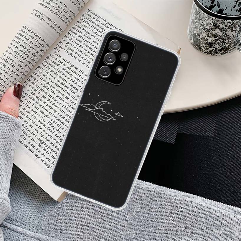 Space Moon Astronaut Phone Case for Samsung Galaxy A17 A16 A15 A14 A13 A57 A56 A55 A54 A53 A37 A36 A35 A34 A33 A26 A25 A24 A23 G