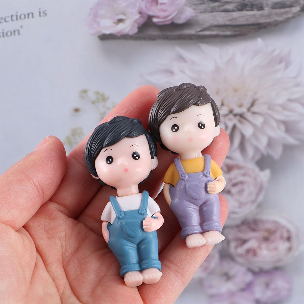 Cute Mini Dollhouse Bonsai Boy Girl Ornament Little Lovers Miniature Doll Craft Couples Figurine