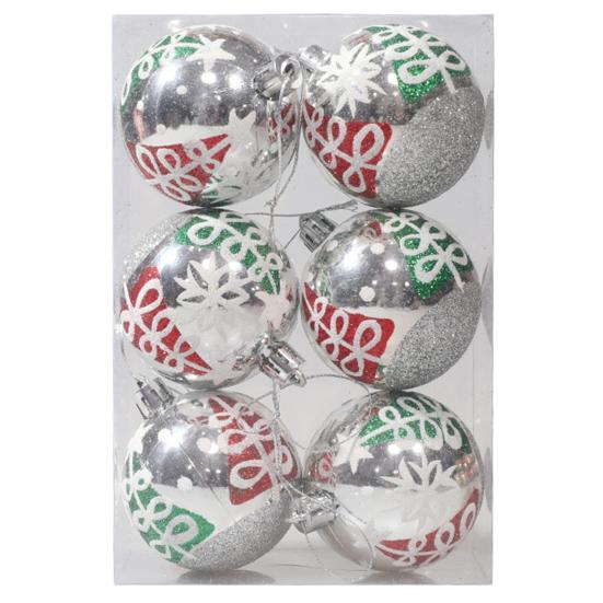 6шт прочные блестящие привлекательные рождественские шары кулон праздничный подарок шары украшения товары для вечеринок