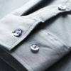Мужская гладкая рубашка с драпировкой в стиле business casual с длинным рукавом