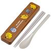 Chopsticks and Spoon Set, Bento Box, Adult, Antibacterial, Combo Set, 18cm, Non-Clinking, Made In Japan, Disney Winnie the Pooh Funny Face Desi