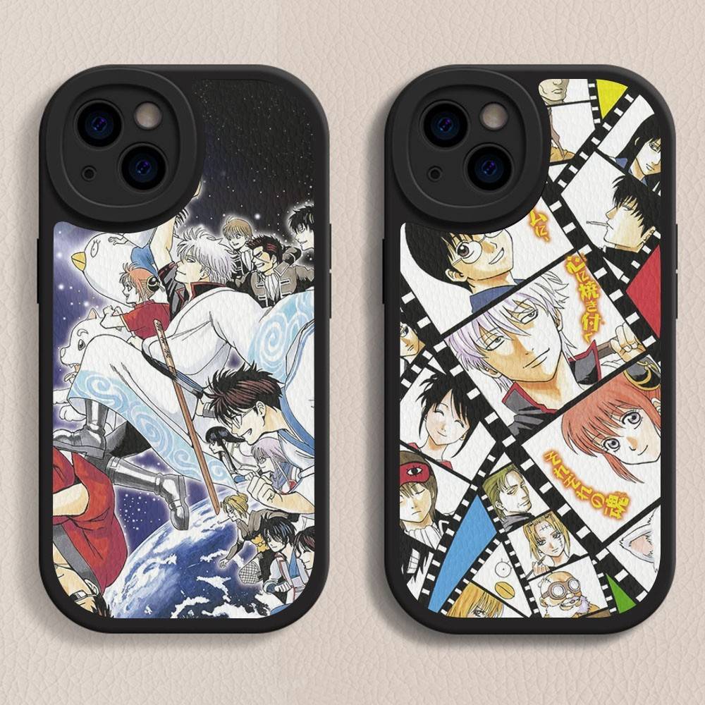 Смешной аниме GINTAMA Кожаный Чехол Для Телефона Для IPhone 15 14 13 Pro Max 12 11 16 Plus Чехол Для Телефона