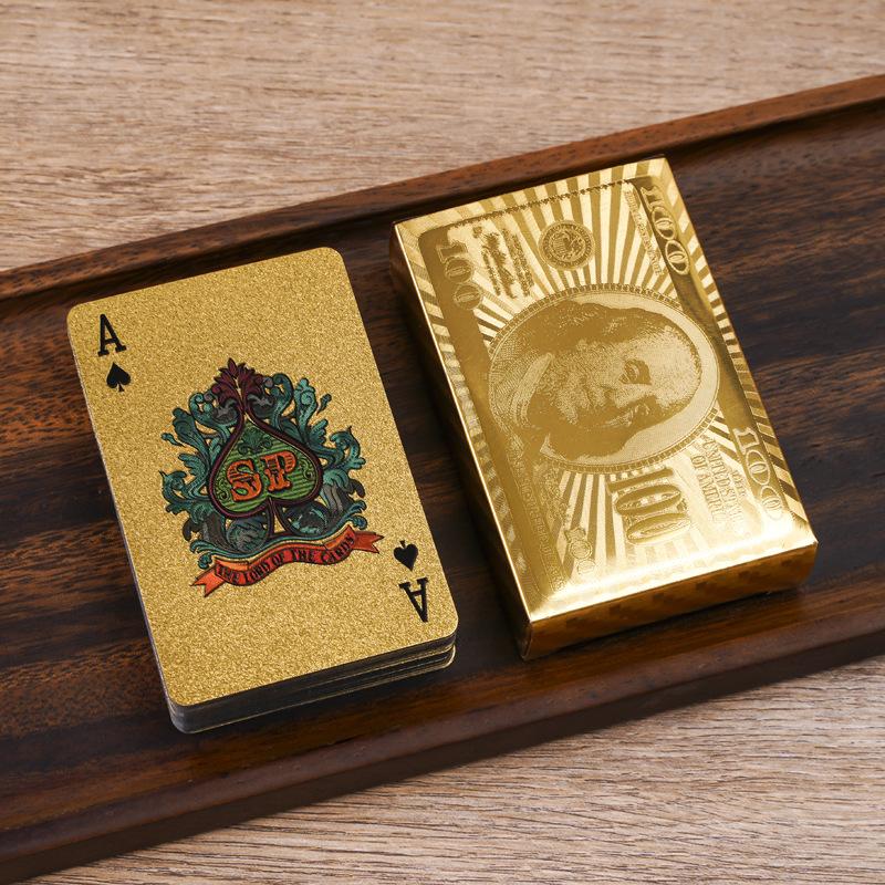 Сувениры для вечеринок Черное Золото Игральные карты Игральная карта Группа Водонепроницаемый Покерный масть Магия Dmagic Упаковка Настольная игра Подарок Коллекция