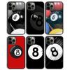 Чехол для телефона Восьмерка Бильярд Задняя крышка для iPhone 17 Air 16 15 14 13 11 12 Pro Max PlusS Shell Coque