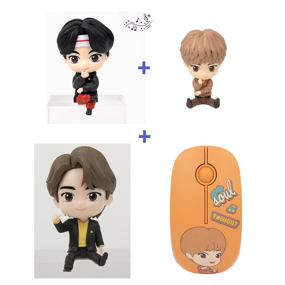 BTS (Бантан мальчики) 3 Рисунок монитора(Волшебная дверь+Динамит+Масло) + НАБОР беспроводной мыши, TinyTan, официальный, оригинальный, подлинный, KPOP, идол