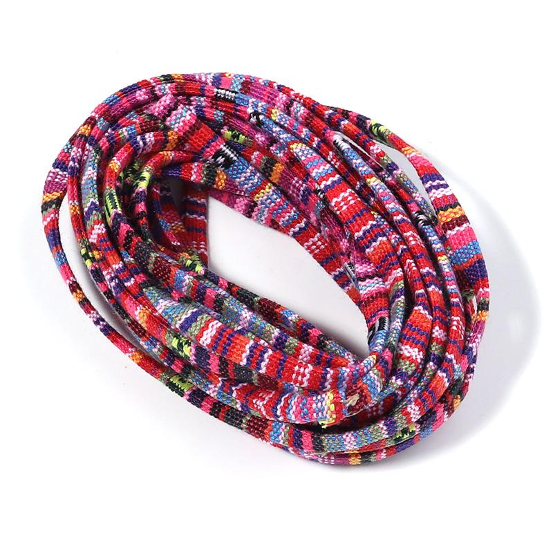 5 Yards Cotton Rope 5mm Fabric Ethnic Decorative Flat Twisted Cords For Handmade Bracelets Materials Jewelry Making Wholesale