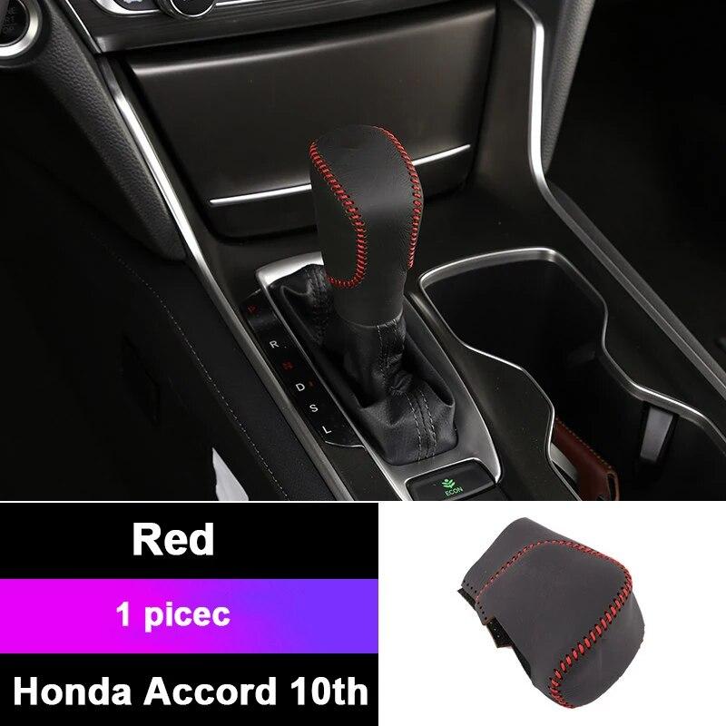 Для Honda Accord 10th 2018 2022, автомобильный рычаг переключения передач, ручка переключения передач, наклейка на головку шестерни, кожаные аксессуары