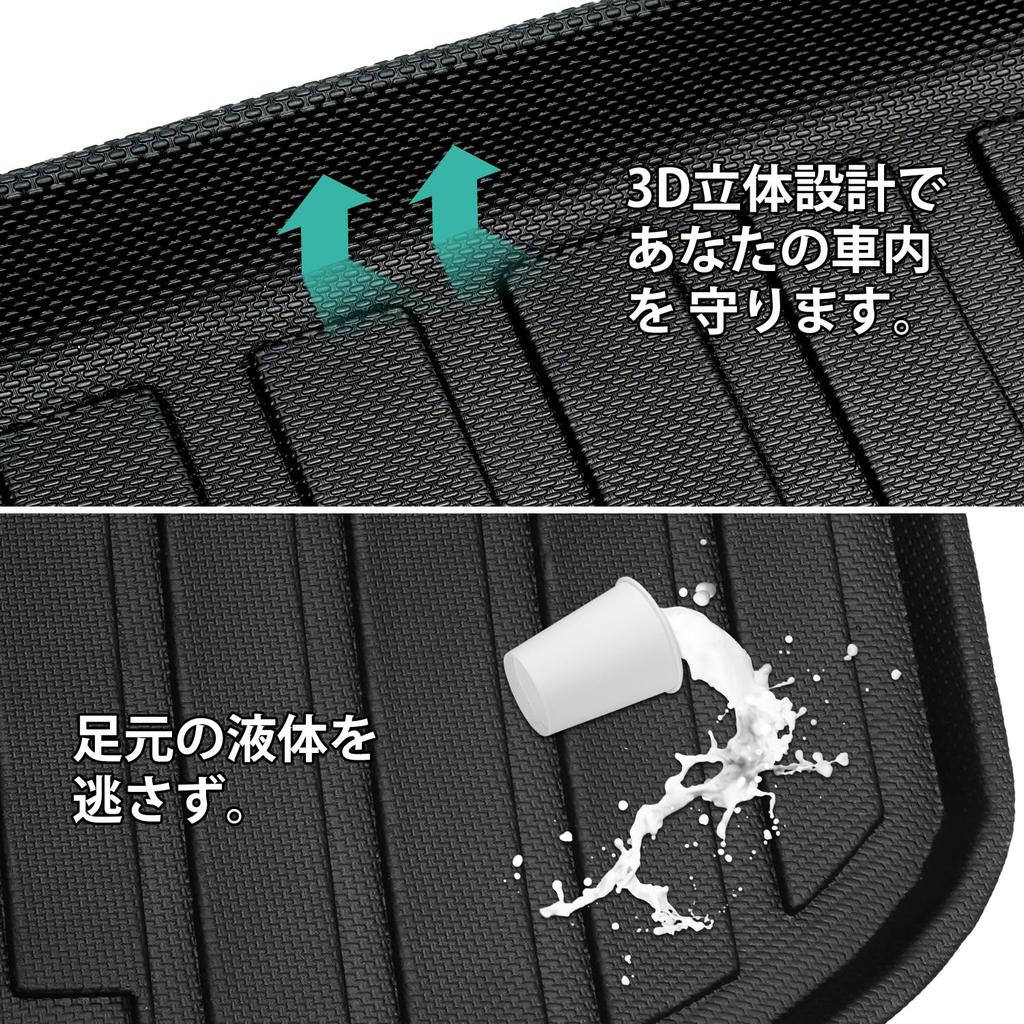 Mixsuper Toyota New Prius 60 Series 3D Luggage Mat Without Spare Tire Trunk Mat Luggage Tray Designed Specifically for the Car Model PRIUS60 MXWH60