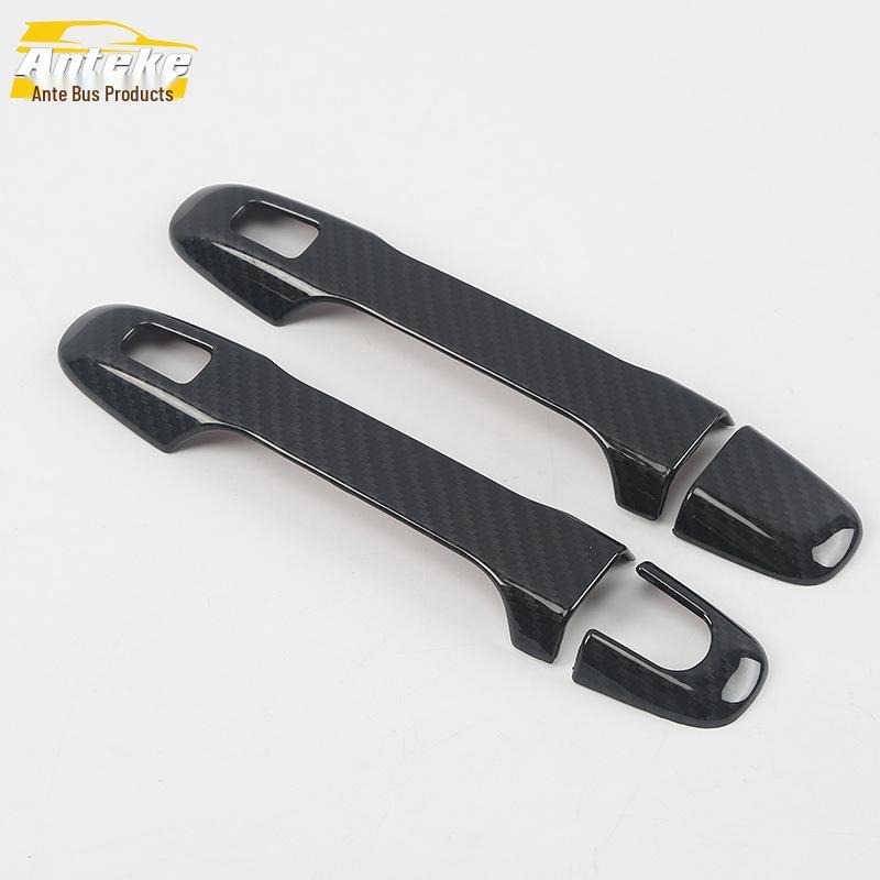 IZOA Car Door Handle Trim: Decorative Armrest & Front Door Bright Strip for 18 Models