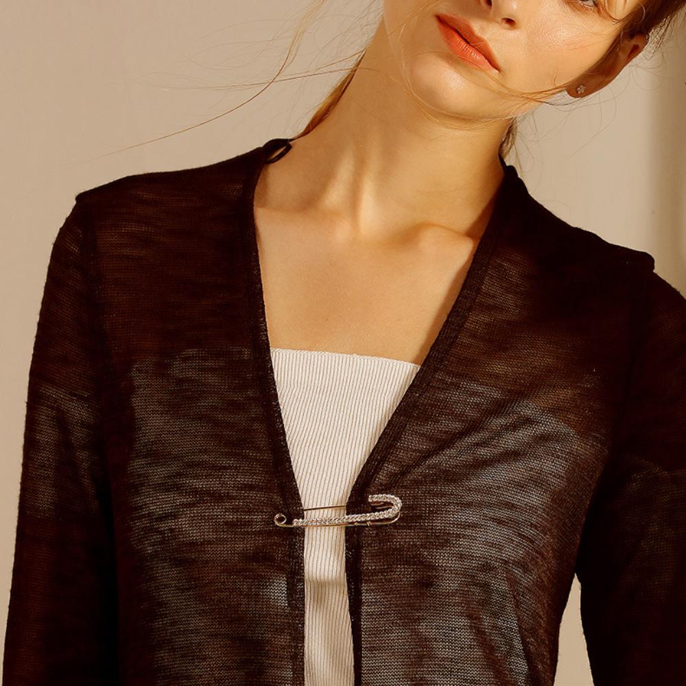 Большая безопасная булавка золотого цвета, джинсовая пряжка, роскошные хрустальные зажимы, шарф