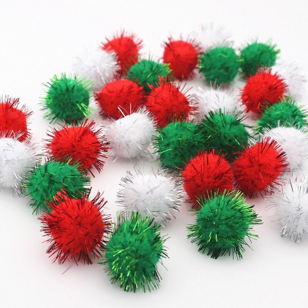 10-30mm Xmas Tree Decorative Ball Brightly Colored Christmas Craft Supplies Christmas