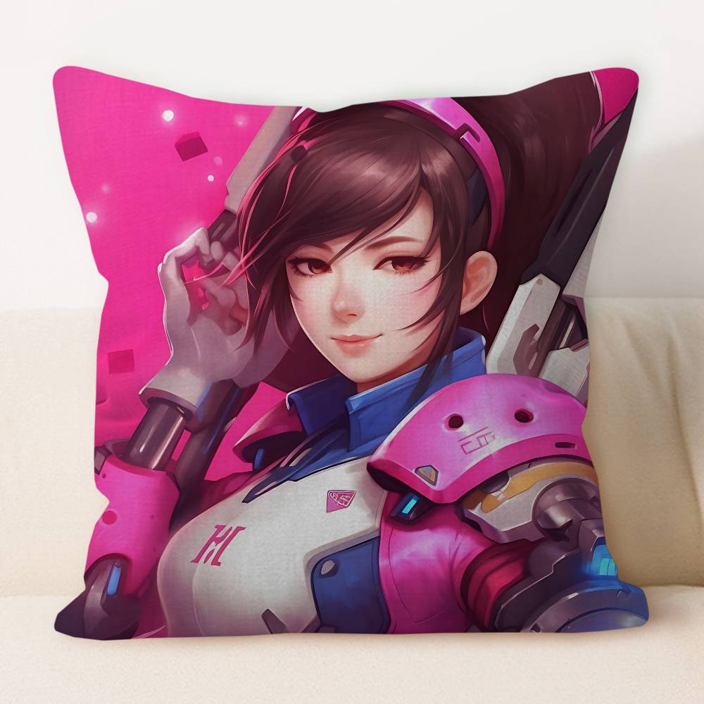 D.Va Мультяшная Персонализированная Подушка Пылезащитный Чехол Спальня Детская Вечеринка Украшение Наволочка День Рождения Детский Подарок