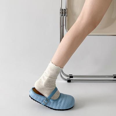 Взрыв интернет-знаменитости, черные ретро шлепанцы на толстой подошве с закрытым носком, женские, 2025, новая летняя обувь, носить с юбкой, французские крутые шлепанцы