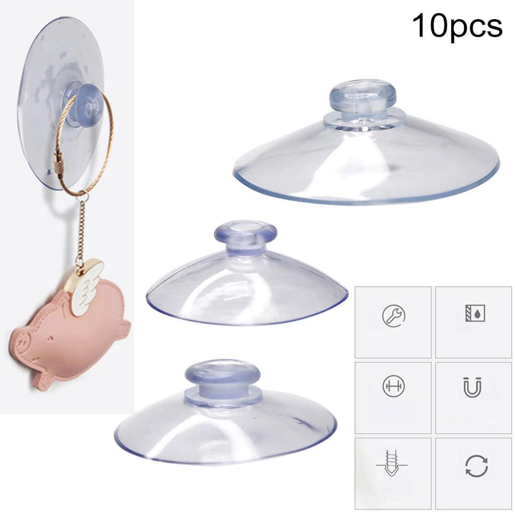 10pcs Suction Cups Any Type Wide Range Clear Plastic Rubber Casement Suckers