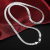 925 Sterling Silver 6mm Side Chain Necklace