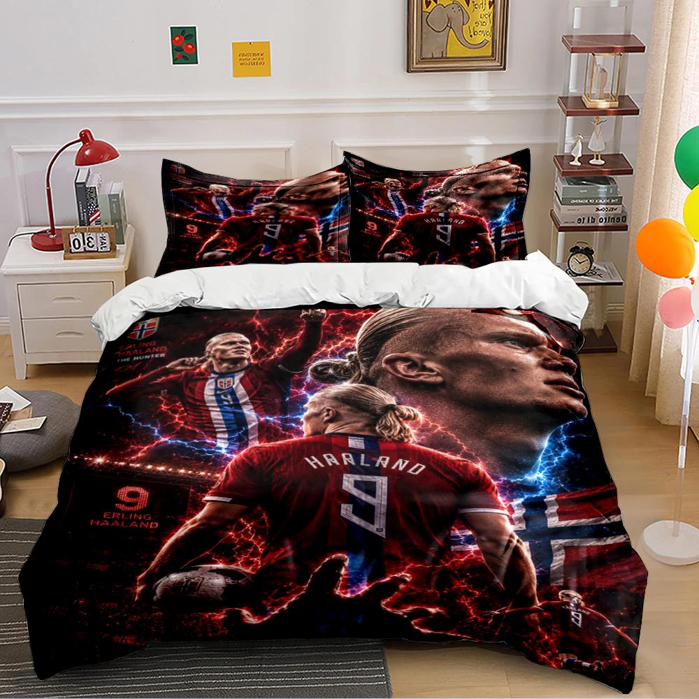Soccer Star Graphic Bedding Set Bedding set (1 duvet cover, 2 pillowcases, duvet not included)