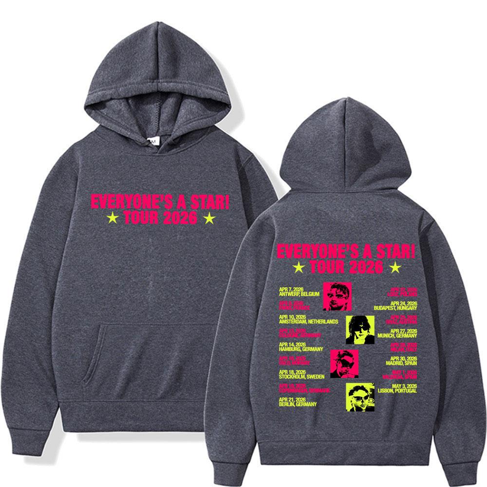5 Seconds of Summer Everyone's A Star Tour 2026 Album Hoodie Unisex Fashion Vintage Harajuku Hooded Sweatshirt Streetwear