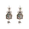 Retro Baroque Beetle Pearl and Diamond Animal Earrings