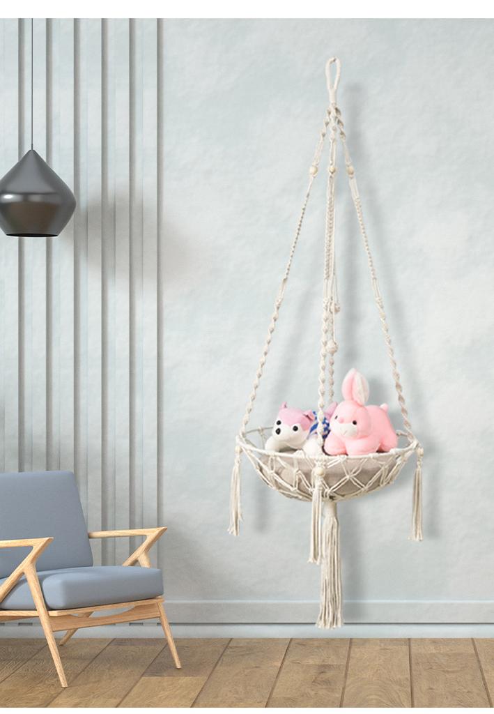 Handmade Woven Hanging Cat Hammock – Boho Pet Bed with Tassels, Cozy Suspended Cradle for Cats & Small Dogs less