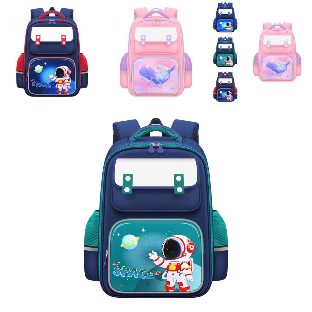 Adorable And Durable Nylon School Backpack For Boys And Girls With Curved Shoulder Straps