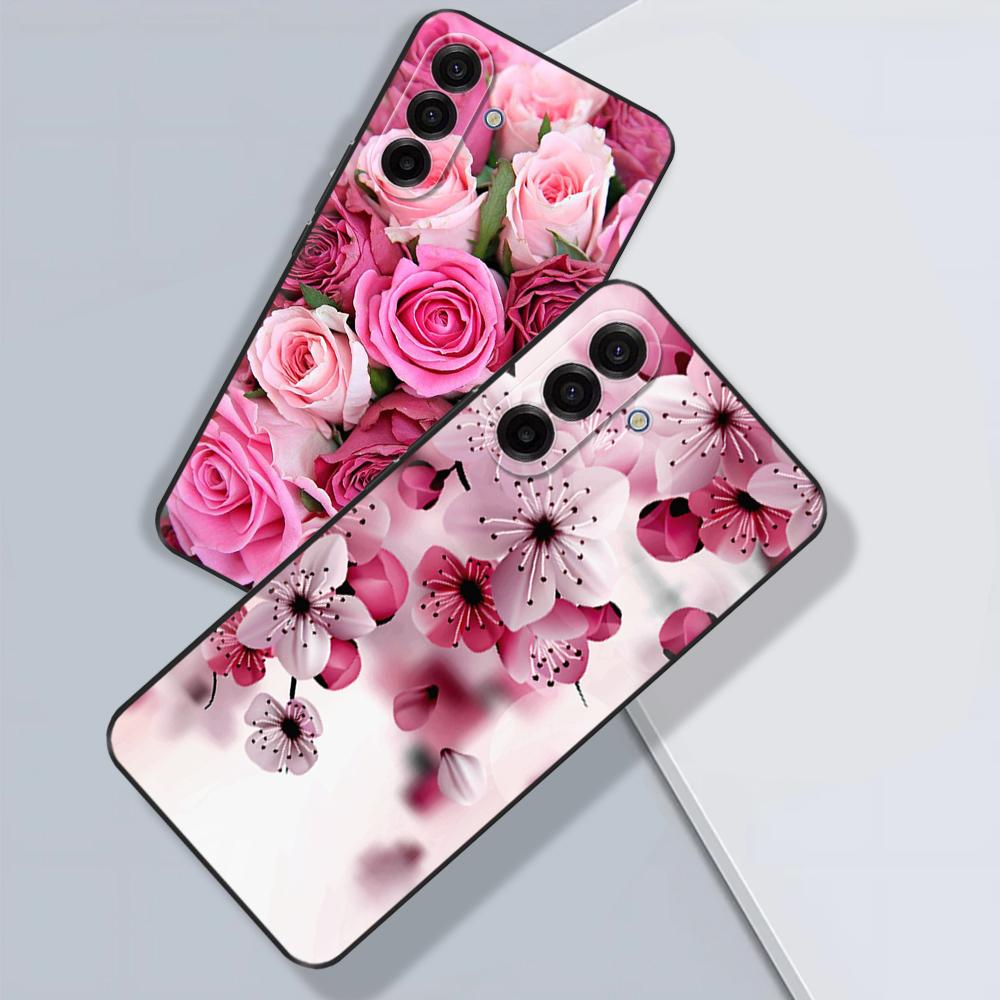 Чехол для Samsung Galaxy A17 5G Цветной Цветочный Чехол Мягкий Силиконовый Чехлы для Телефона Для Samsung A17 Чехол A 17 SamsungA17 Задняя Крышка