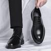 Fashion Men's Business Shoes Black Leather Formal Shoes for Men Lace Up Oxfords Wedding Party Office Summer Shoe Man Zapatos De Hombre